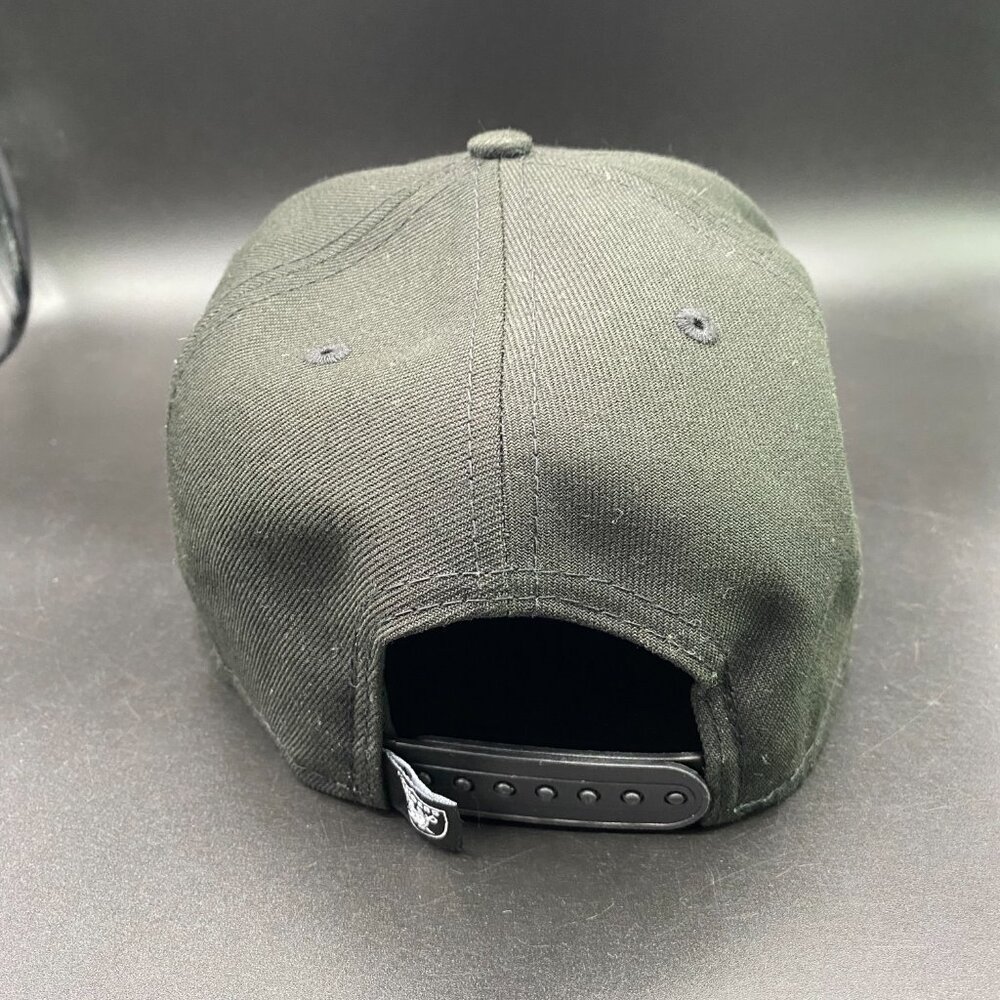 New Era NFL Las Vegas Raiders Cap Hat Men's OSFM w/ Adjustable Strap Black - Picture 7 of 15